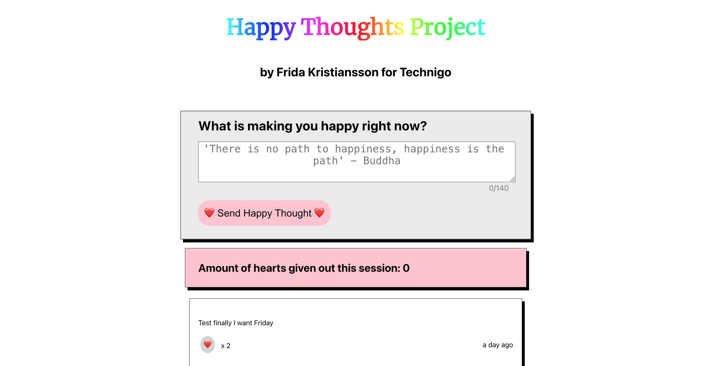 Happy Thoughts API